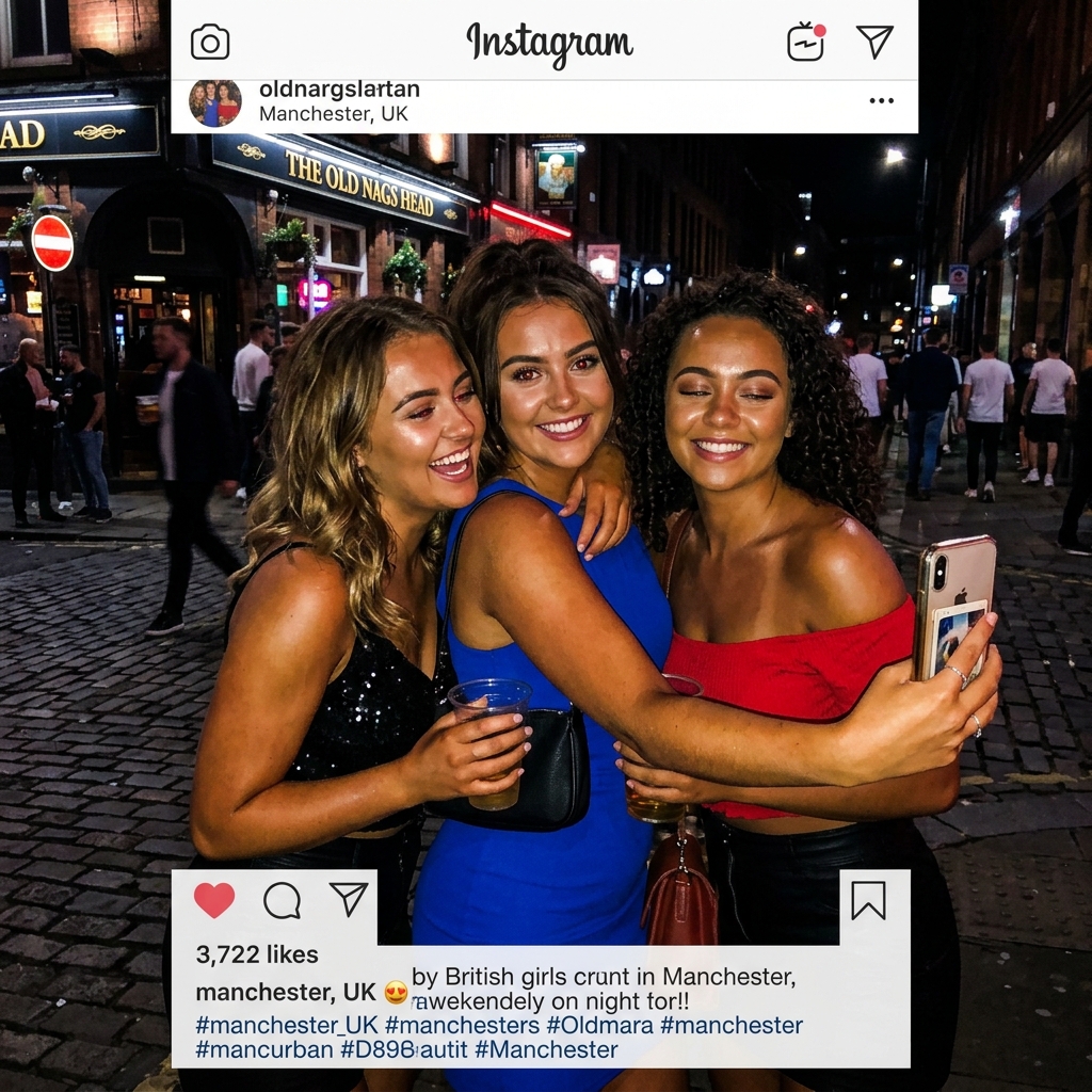 Customer group photo on a night out