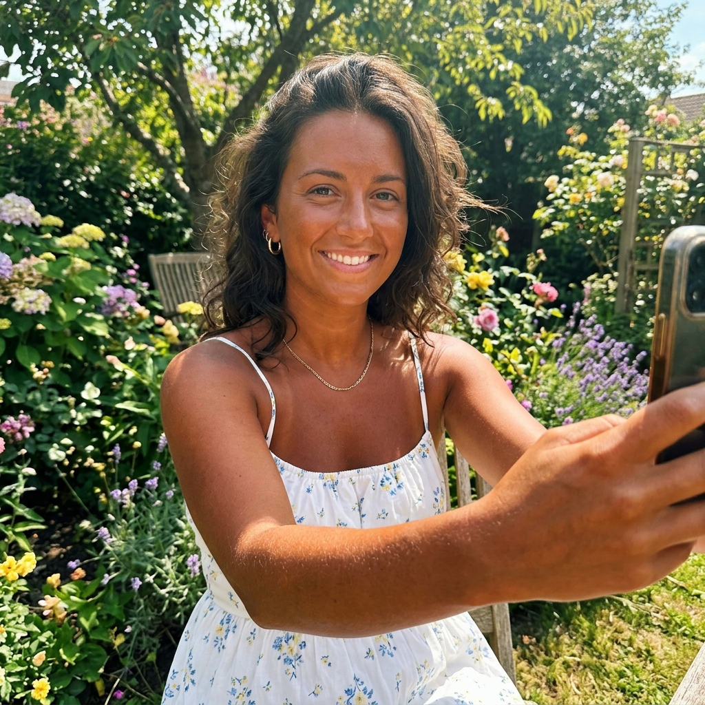 Customer showing off arm tan